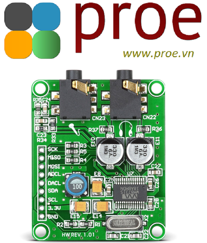 Audio Codec Board - PROTO MIKROE-506