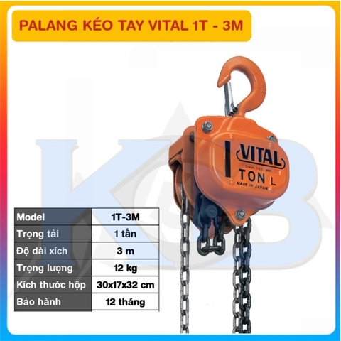 Palang kéo tay VITAL 1T-3M