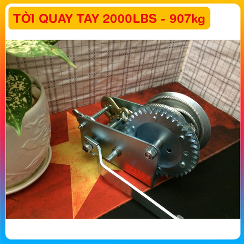 TỜI QUAY TAY 2000LBS TẢI TRỌNG 908KG