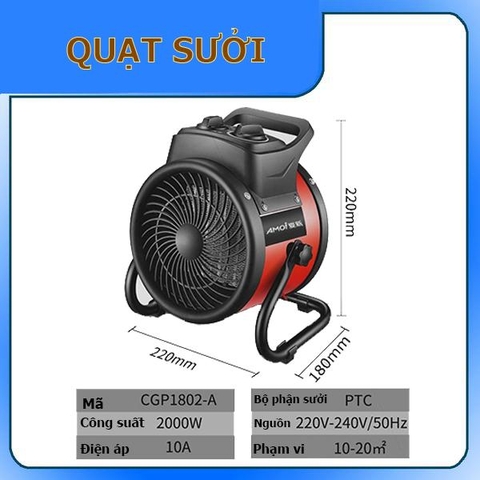 Quạt sưởi gốm AMOI 2000W