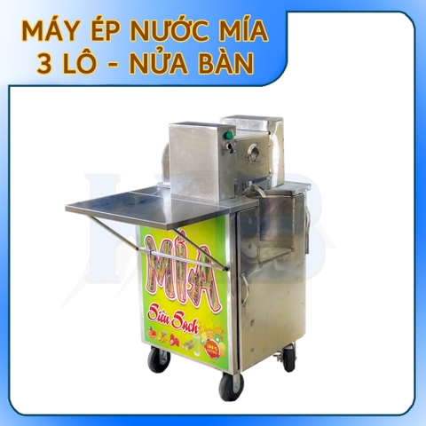 Máy ép mước mía 3 lô nửa bàn