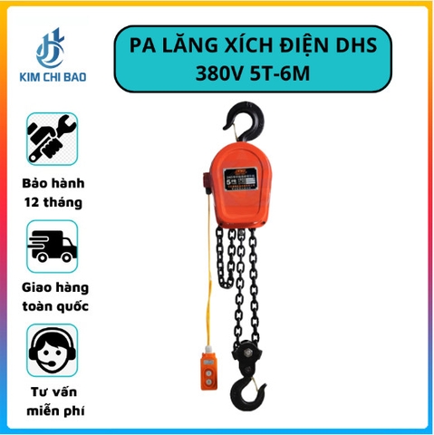 Pa lăng xích điện DHS 380V 5T-6M