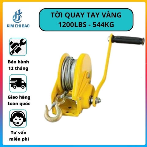 Tời quay tay vàng 1200LBS - 544kg