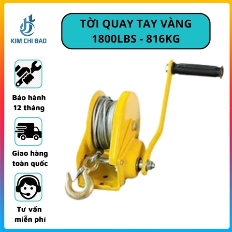 Tời quay tay vàng 1800LBS - 816kg