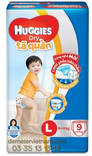 Tã quần Huggies Regular size L9