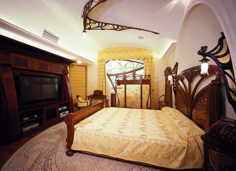 Thiết Kế Phòng Ngủ Phong Cách Art Nouveau Tinh Tế, Xa Hoa