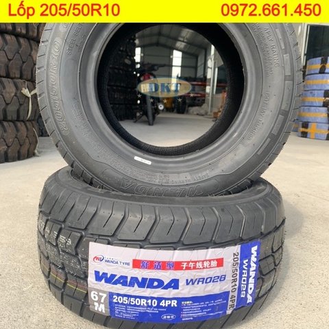 Lốp xe golf 205/50R10 wanda dành cho xe điện sân Golf, xe điện khu du lịch