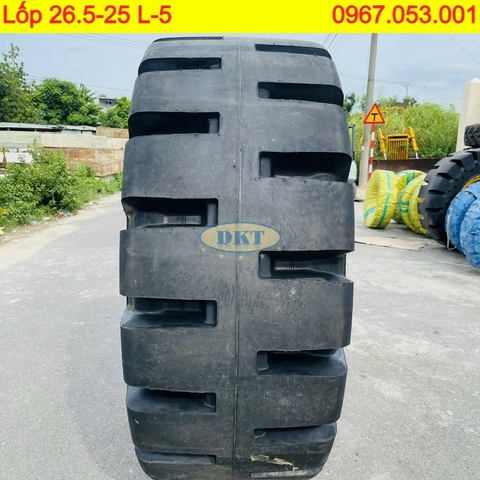 Lốp xúc lật 26.5-25 Gai L5 CHỐNG ĐÁ, chạy mỏ đá, dăm gỗ