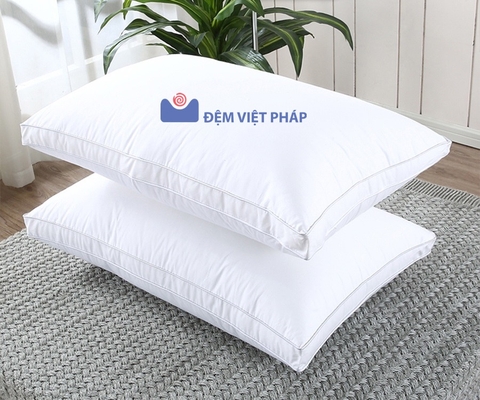 Ruột gối Microfiber 2 viền cao cấp giả lông vũ R03 Đệm Việt Pháp