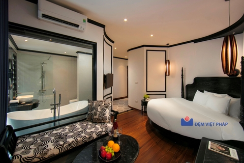 Bộ chăn ga gối trắng trơn 100% cotton T300 VP300T Đệm Việt Pháp