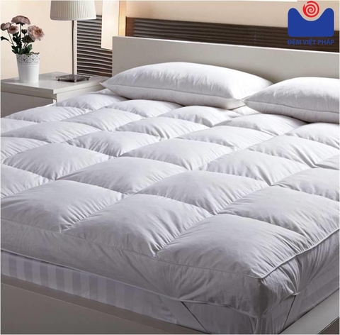 Tấm nệm bông Topper Microfiber giả lông vũ TMB01 Đệm Việt Pháp