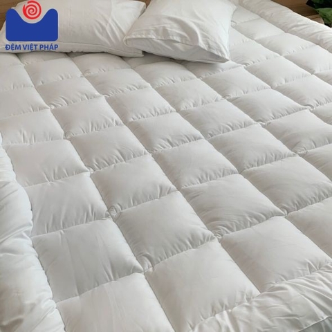 Tấm nệm bông Topper Microfiber giả lông vũ TMB01 Đệm Việt Pháp