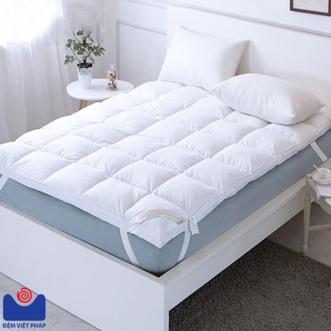 Tấm nệm bông Topper Microfiber giả lông vũ TMB01 Đệm Việt Pháp