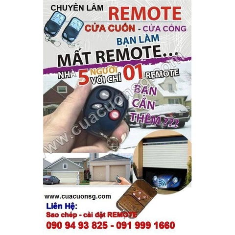 Sao chép remote cửa cuốn giá rẻ hcm