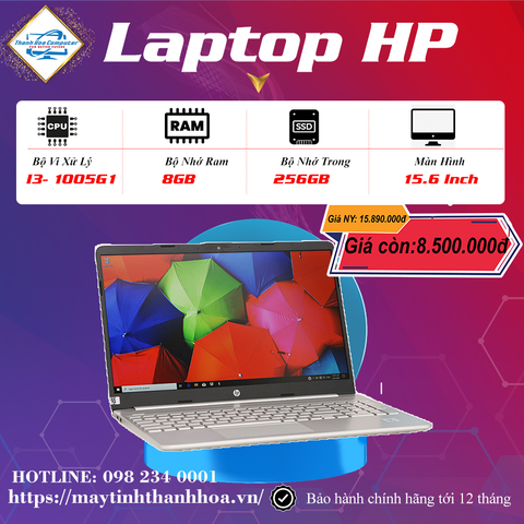 Laptop HP 15s fq1111TU (i3-1005G1-8G-256G)