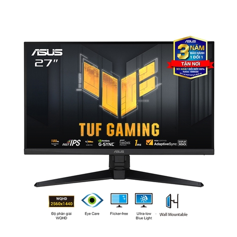 MÀN HÌNH GAMING ASUS TUF VG27AQ3A (27 INCH/QHD/IPS/180HZ/1MS/LOA)