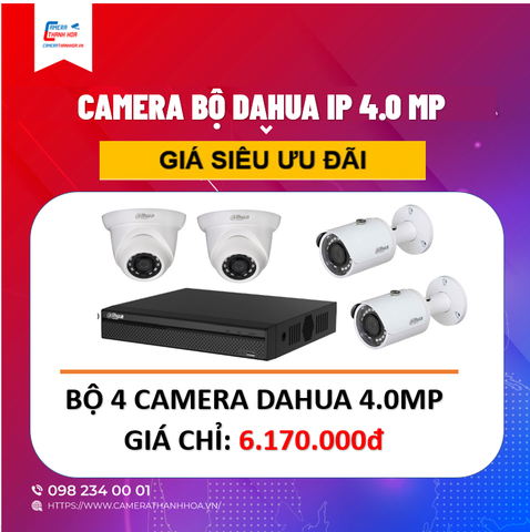 BỘ CAMERA IP 4MP DAHUA