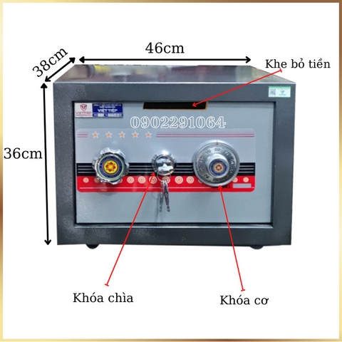 Két sắt việt tiệp VK35CĐ khoét mặt trước