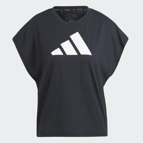 Áo thun tập luyện nữ adidas logo regular fit train icons - HY9258