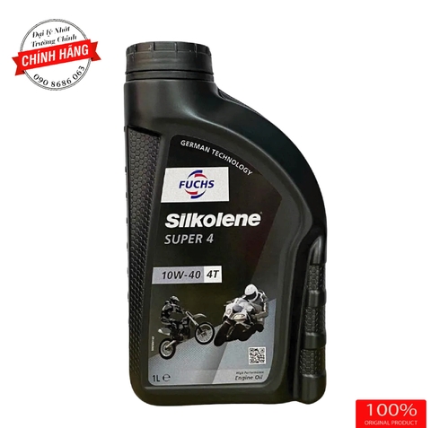 Nhớt Fuchs Silkolene Super 4 10W40 dành cho xe số, tay côn