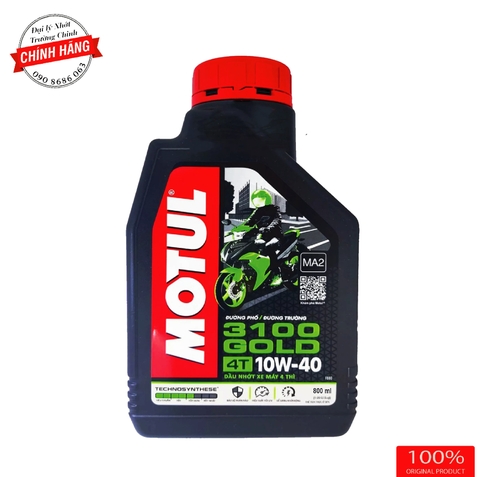 Nhớt Motul 3100 gold 10W40 dành cho xe số, tay côn