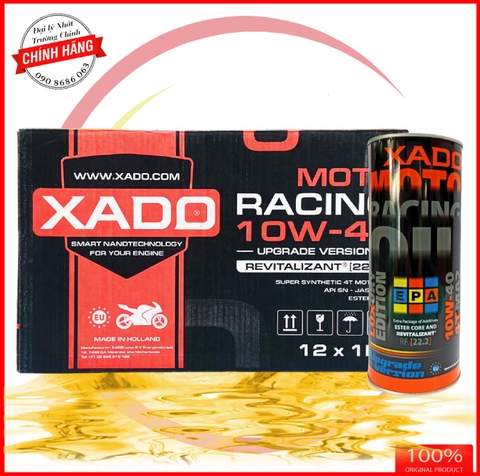 Thùng Nhớt XADO Luxury Racing 10W40 RF 22.2 dành cho xe số