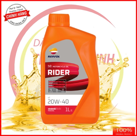 Nhớt Repsol Rider 4T 20W40 dành cho xe số, tay côn