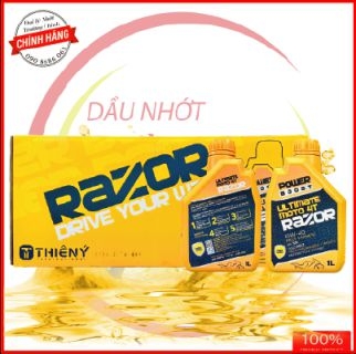 Thùng nhớt Razor Ultimate 4T 10W40 SN tổng hợp 100% dành cho xe số, tay côn
