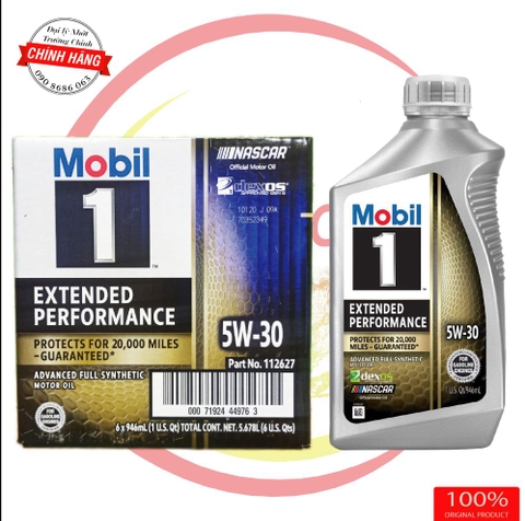 Nhớt Mobil 1 thùng 6 bình 5W30 nhập khẩu USA mẫu mới dành cho  ô tô mới