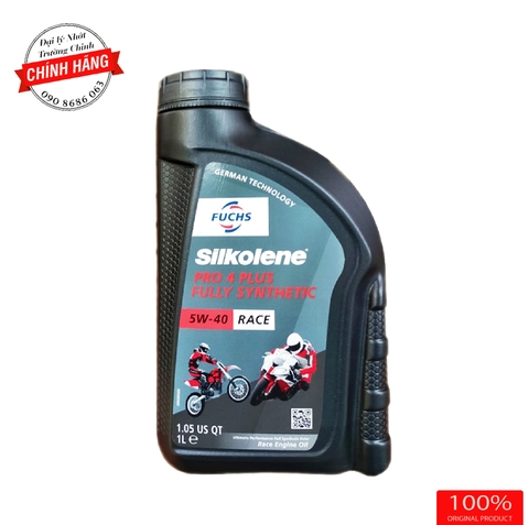 Nhớt Fuchs Silkolene Pro 4 Plus tổng hợp 100% 5W40 Race hàng cao cấp