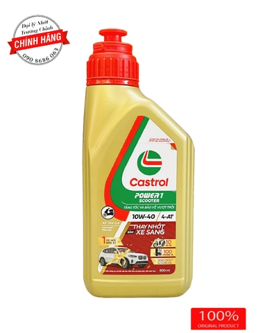 Nhớt Castrol Power 1 Scooter 10W40 dành cho xe ga hàng chính hãng