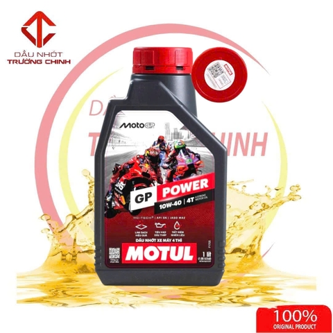 Nhớt Motul GP Power 4T 10W40 dành cho xe số, tay côn