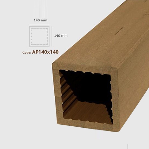 Thanh lam, cột gỗ nhựa AWood - Cột gỗ AWood AP140x140 Wood