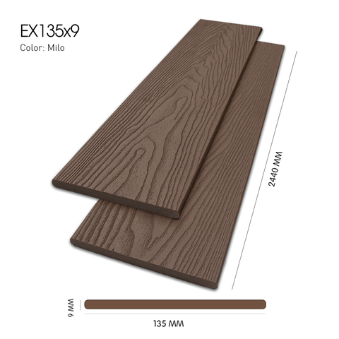  - Gỗ nhựa ngoài trời 3D EXwood EX135x9 - Milo