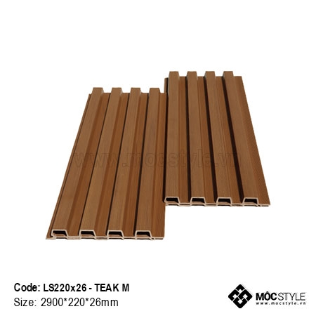  - Lam sóng ốp tường - trần Ultra PVC LS220x26 TEAK M