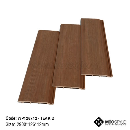 Gỗ Nhựa Ultra PVC - Tấm ốp tường - trần gỗ nhựa Ultra PVC WP126x12 TEAK D