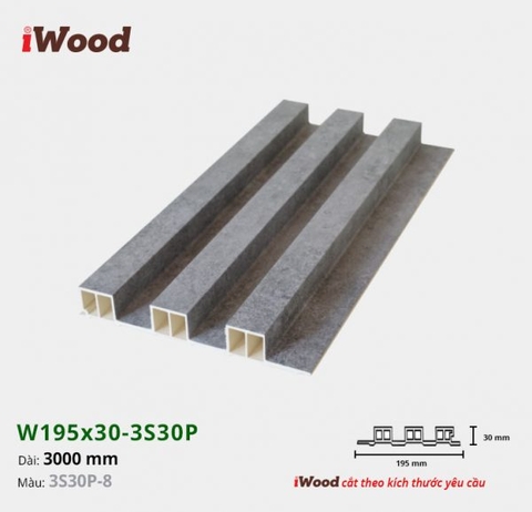 Tất cả sản phẩm - Lam gỗ nhựa iWood 3S30P-8