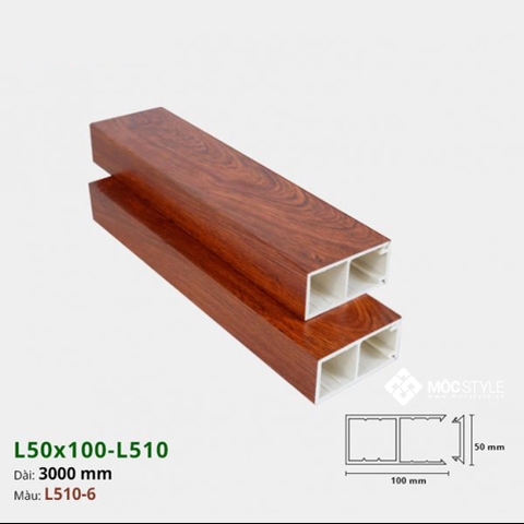Thanh lam iwood - Lam nhựa giả gỗ iWood L50x100-L510-6