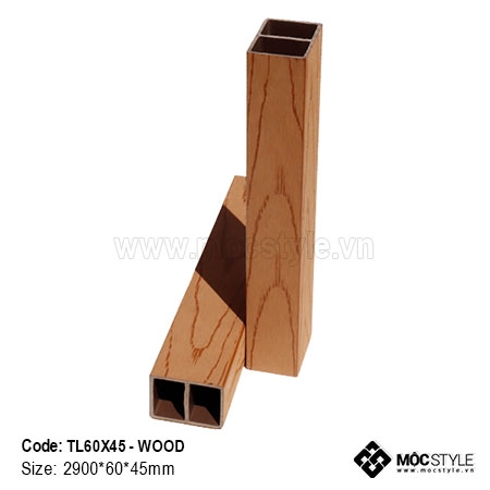 Gỗ Nhựa Ultra PVC - Thanh lam gỗ nhựa Ultra PVC TL60x45 Wood