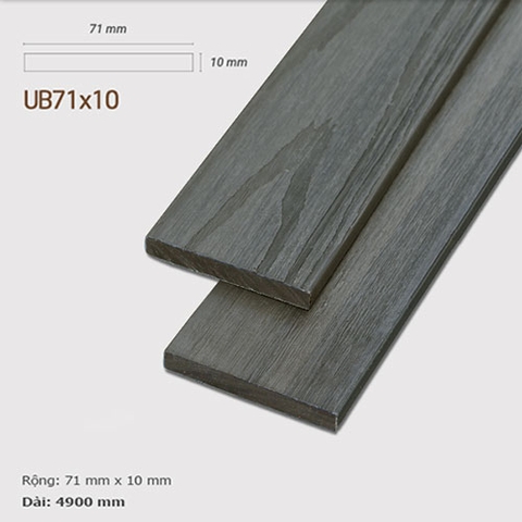  - Ốp tường gỗ UltrAwood UB71x10 Silvery Grey