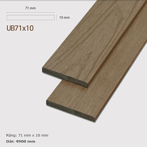 Gỗ nhựa ngoài trời UltrAwood - Ốp tường gỗ UltrAwood UB71x10 Teak