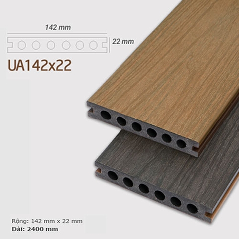  - Sàn gỗ nhựa ngoài trời UltrAwood UA142x22 Pomelo Yellow