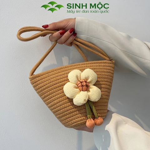 Túi xách nữ cotton, túi đeo chéo Sinh Mộc - M3014