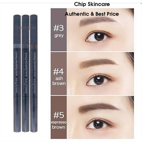 Chì Kẻ Mày Innisfree Auto Eyebrow Pencil Mẫu mới