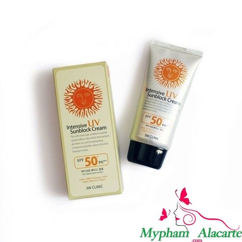 KEM CHỐNG NẮNG 3W CLINIC SPF 50 PA+++