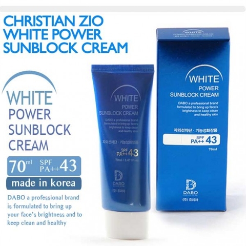 KEM CHỐNG NẮNG DABO WHITE SPF43 PA++