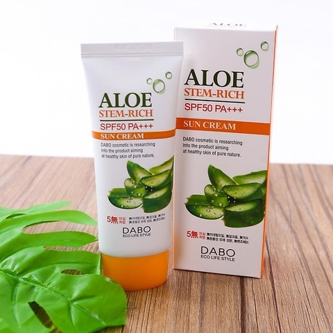 KEM CHỐNG NẮNG DƯỠNG DA LÔ HỘI SPF 50 PA+++ ALOE STEM-RICH DABO