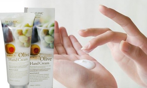 KEM DƯỠNG DA TAY MỀM MẠI OLIVE – 3W CLINIC OLIVE HAND CREAM