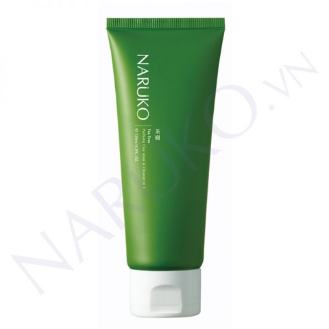 Sữa Rửa Mặt Đất Sét Tràm Trà Naruko Tea Tree Purifying Clay Mask and Cleanser in 1 Đài Loan