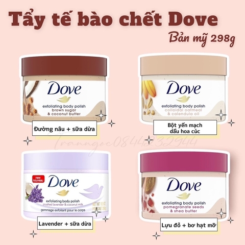 Tẩy da chết Dove Exfoliating Body Polish 298g (bản Mỹ)